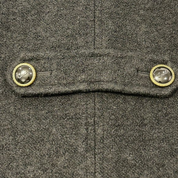 Coach 1941 Women's Charcoal Peacoat Wool Blend Gold Rim Buttons Heart Liner Sm - Picture 16 of 16